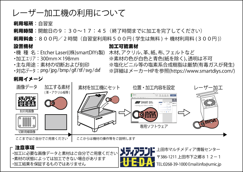 レーザー加工機のご利用について